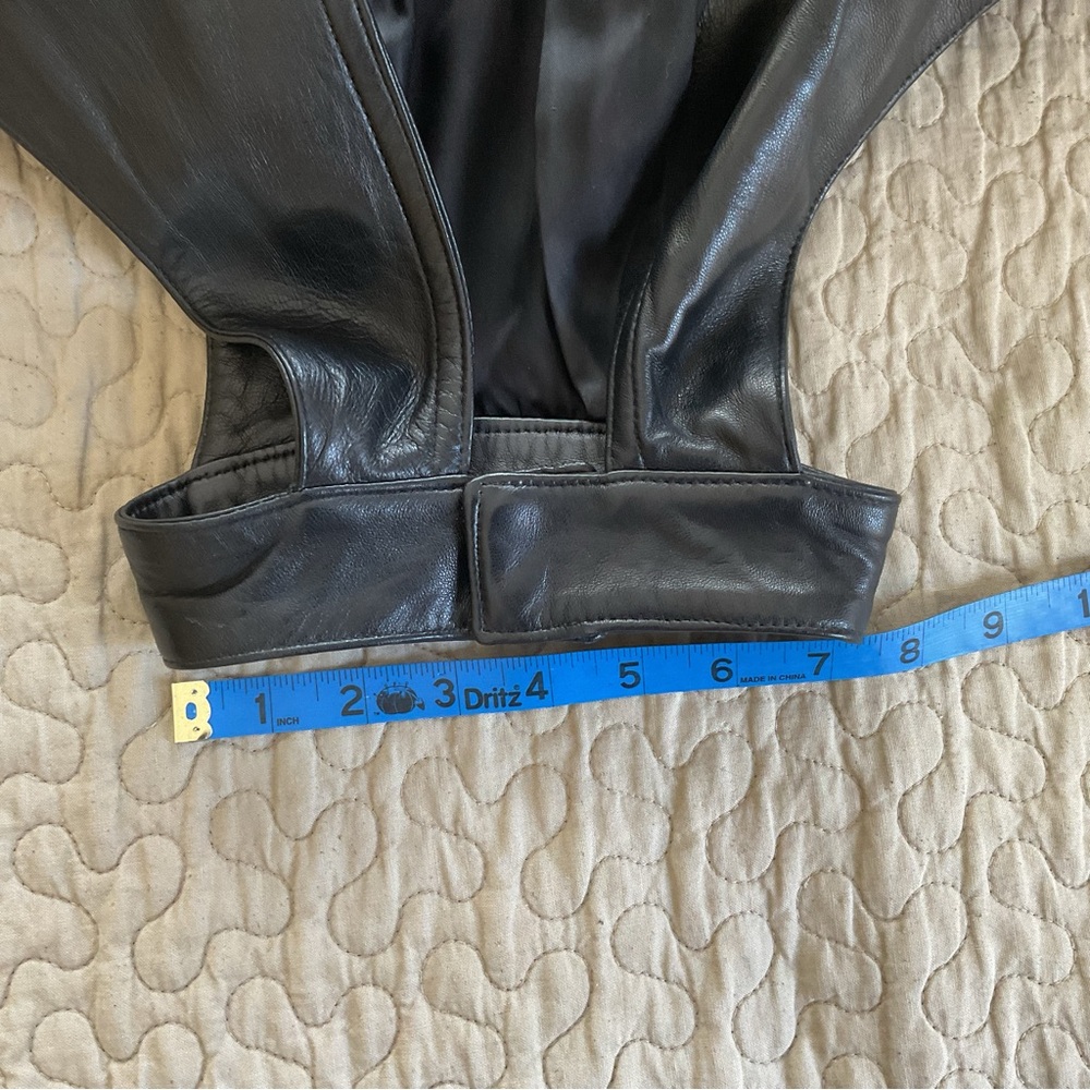 Black Leather Halter Dress - Picture 8 of 16